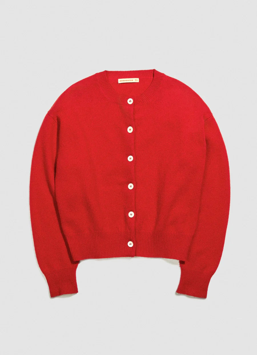 &DAUGHTER ADA CARDIGAN IN POPPY RED