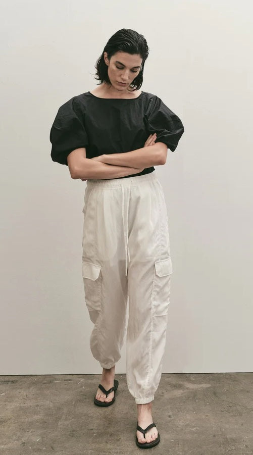 MIJEONG PARK LIGHTWEIGHT CARGO PANTS IN WHITE