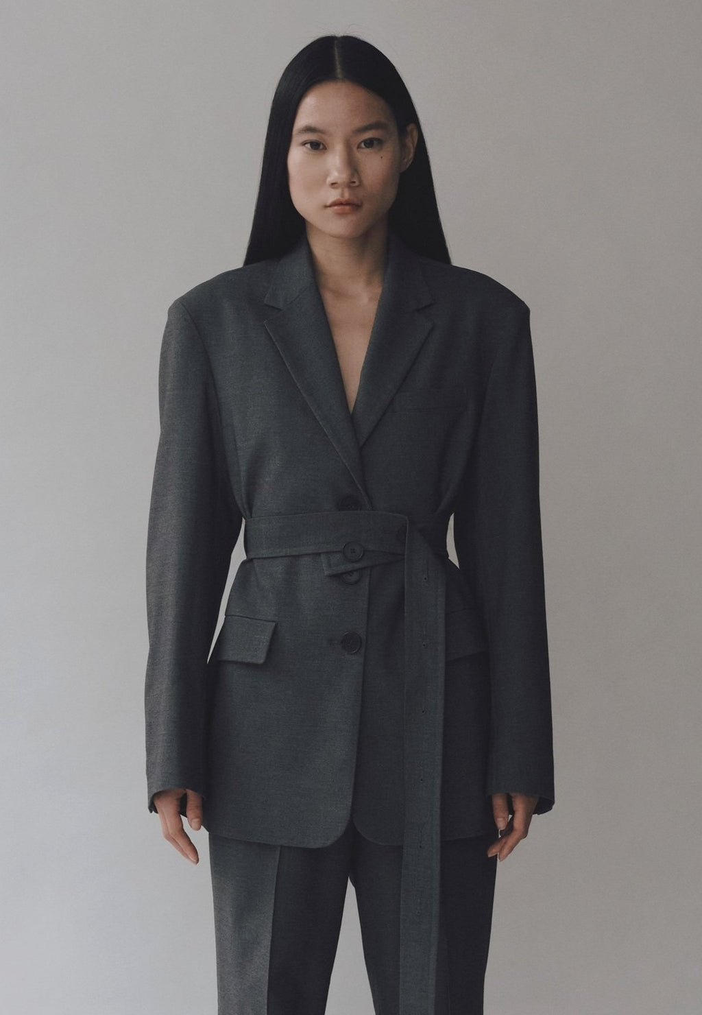 MIJEONG PARK OVERSIZED JACKET IN CHARCOAL