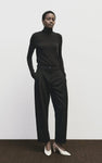 MIJEONG PARK ROLL NECK TOP IN BLACK