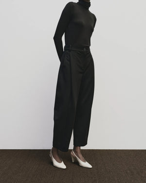MIJEONG PARK ROLL NECK TOP IN BLACK