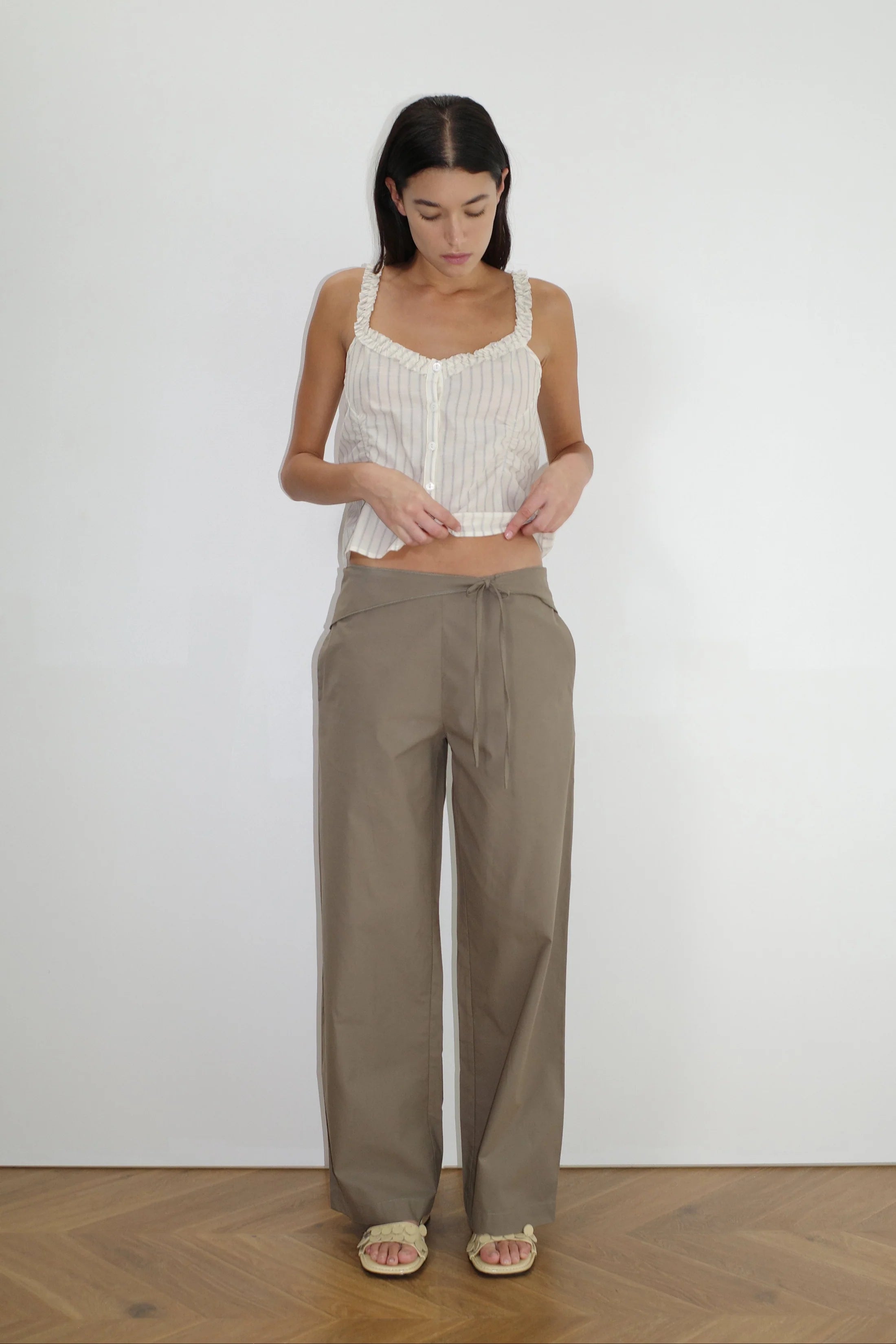 DEIJI STUDIOS RUFFLE BUTTON TOP
