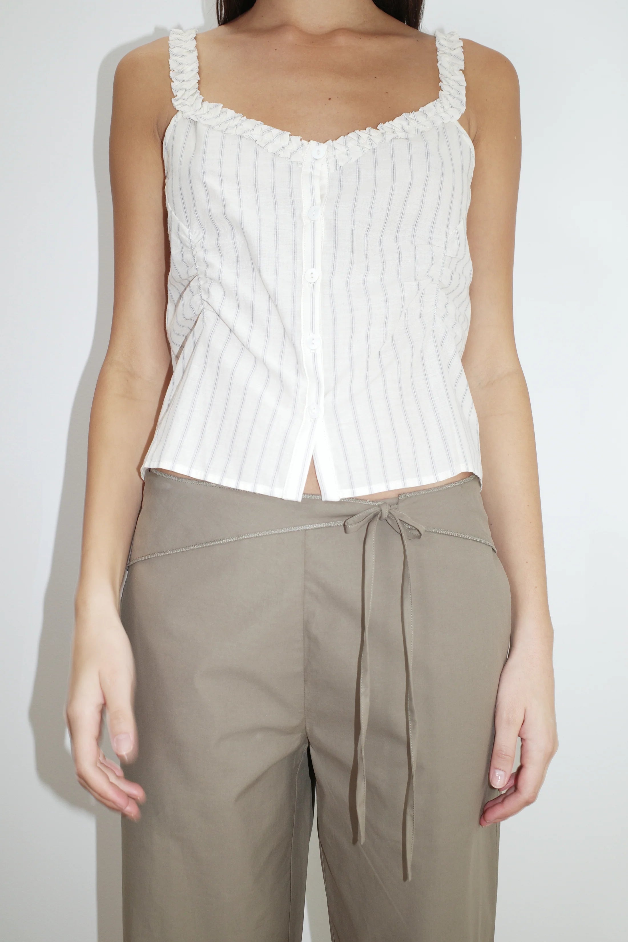 DEIJI STUDIOS RUFFLE BUTTON TOP