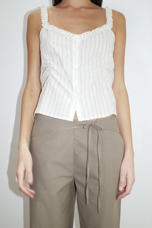 DEIJI STUDIOS RUFFLE BUTTON TOP