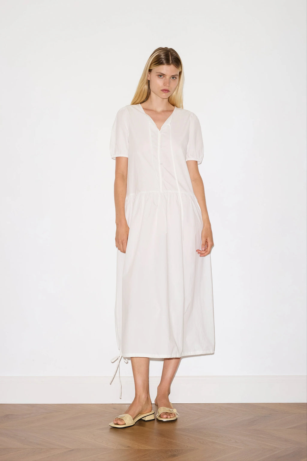 DEIJI STUDIOS DRAW HEM DRESS