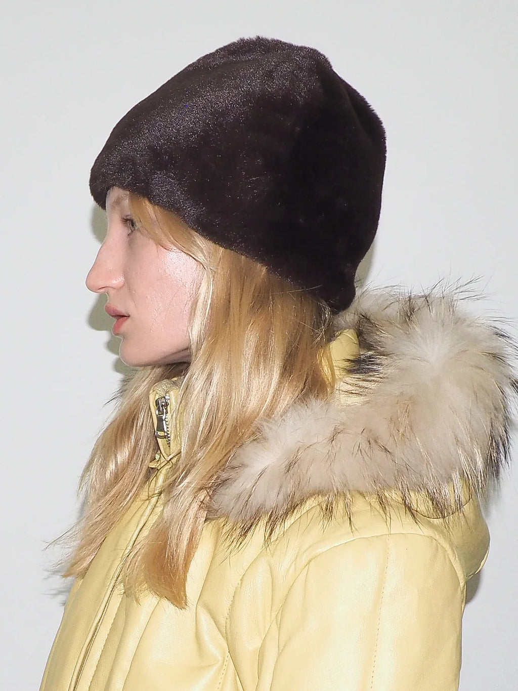 CLYDE FAUX FUR TOQUE IN MINK