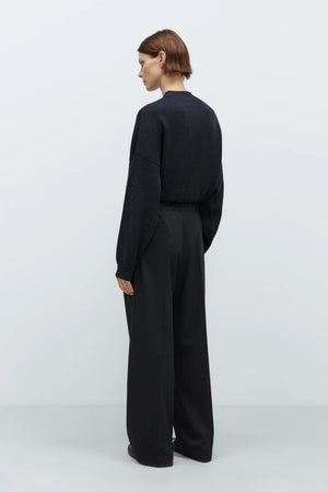 CORDERA PLEATED RELAXED PANTS ANTHRACITE