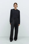 CORDERA PLEATED RELAXED PANTS ANTHRACITE