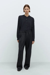 CORDERA PLEATED RELAXED PANTS ANTHRACITE