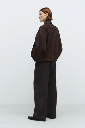 CORDERA SUEDE BOMBER JACKET DARK BROWN