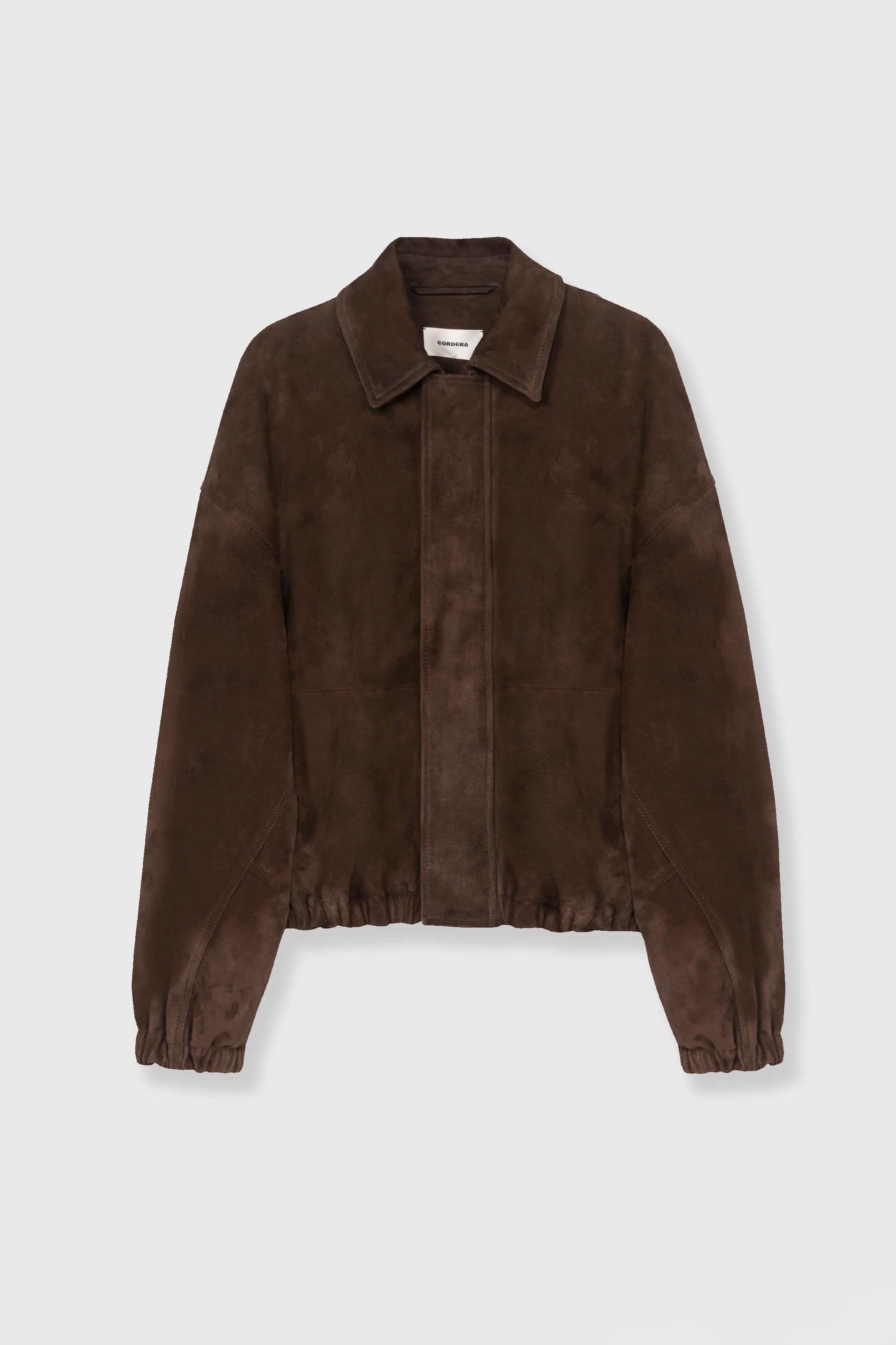 CORDERA SUEDE BOMBER JACKET DARK BROWN