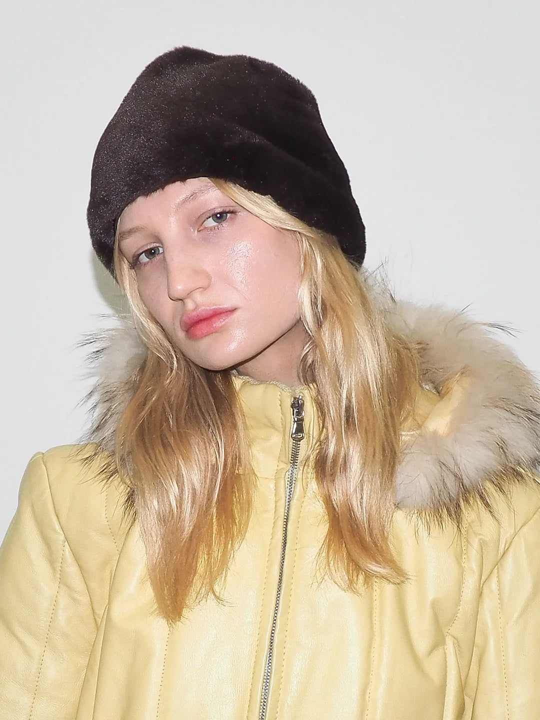 CLYDE FAUX FUR TOQUE IN MINK