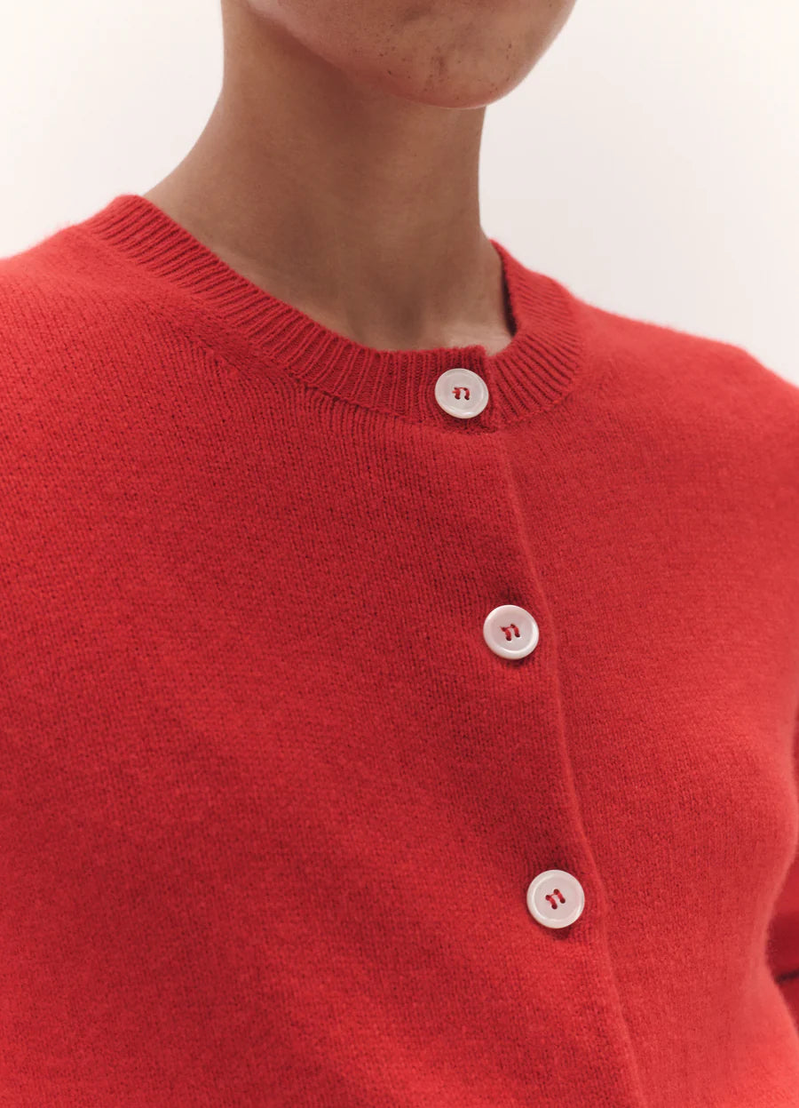 &DAUGHTER ADA CARDIGAN IN POPPY RED