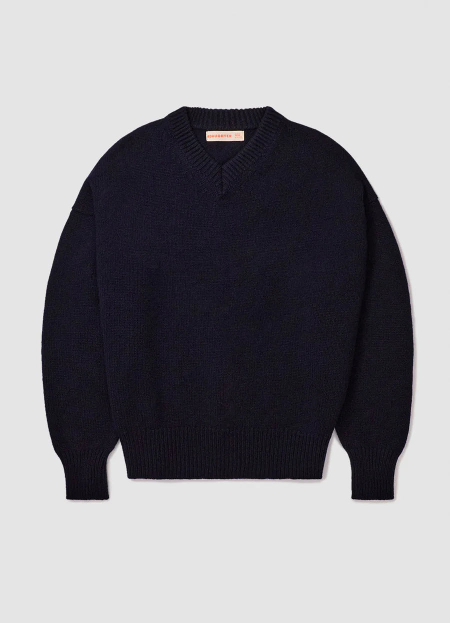 &DAUGHTER BALLA SLOUCH V NECK IN NAVY