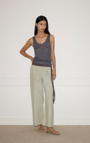 DEIJI STUDIO EASE TROUSER PISTACHIO STRIPE