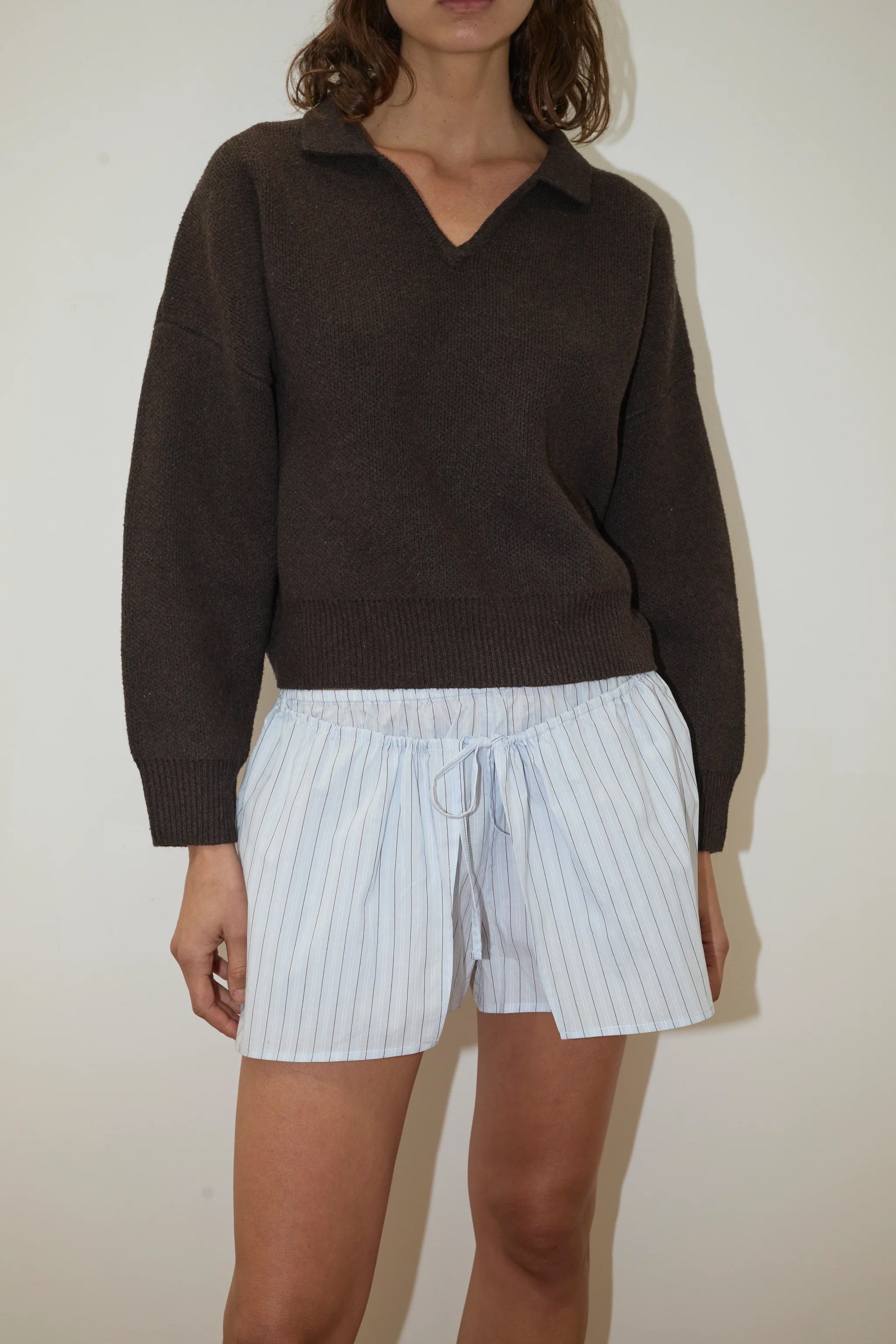 DEIJI STUDIOS COLLARED PULLOVER