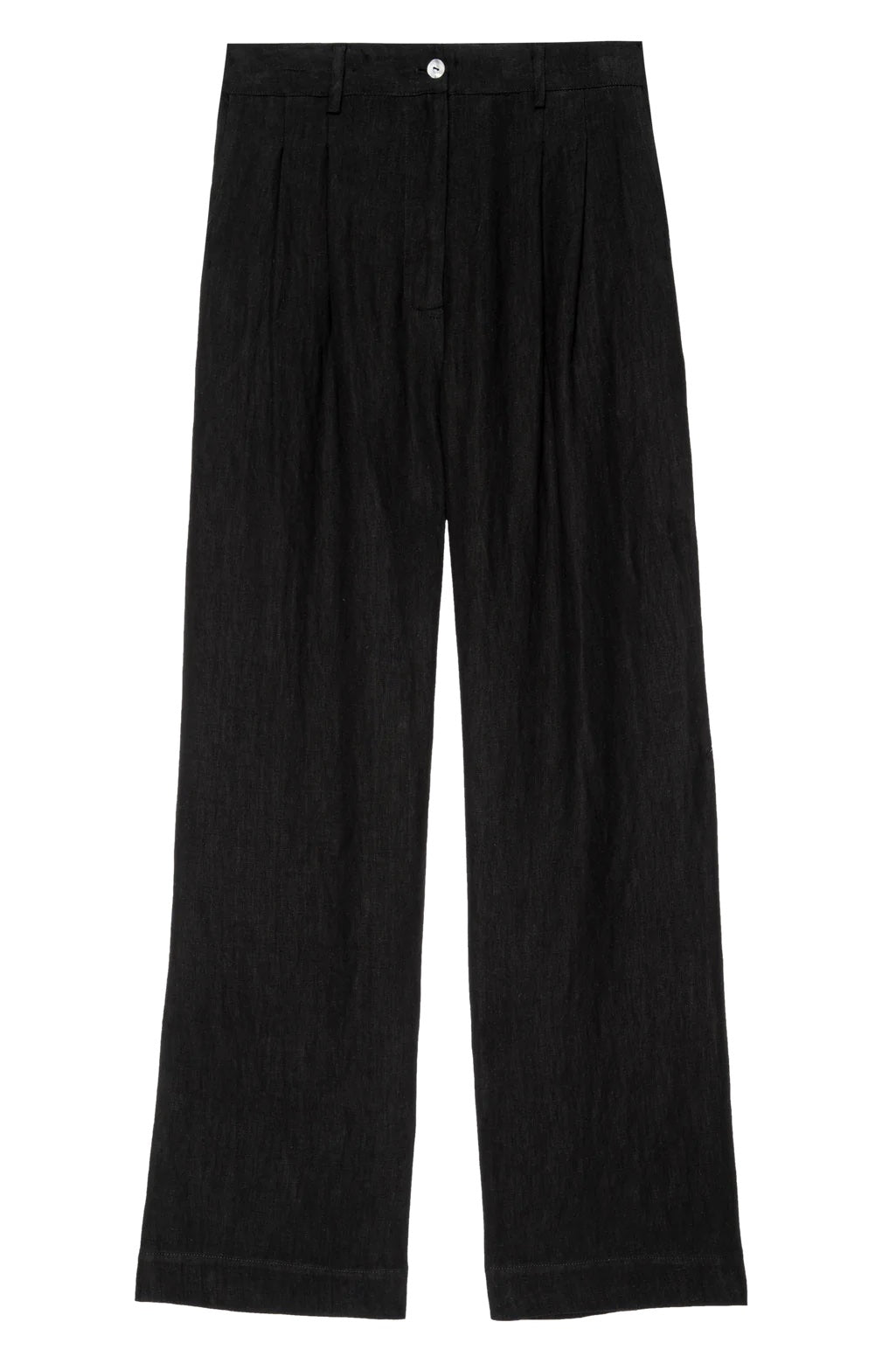 DONNI LINEN PLEATED TROUSER IN JET