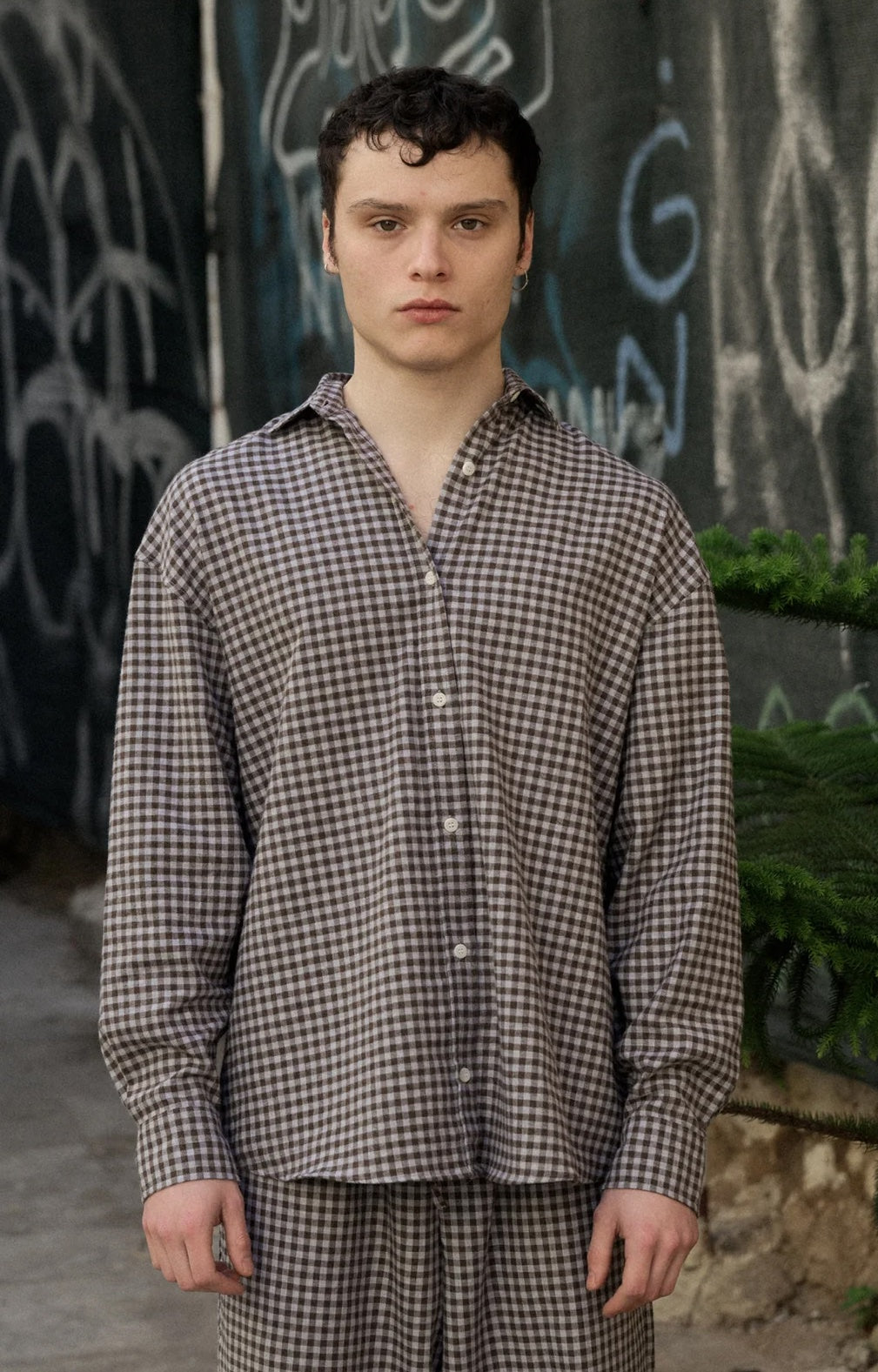 BASERANGE LOOSE OLE SHIRT IN FLANNEL