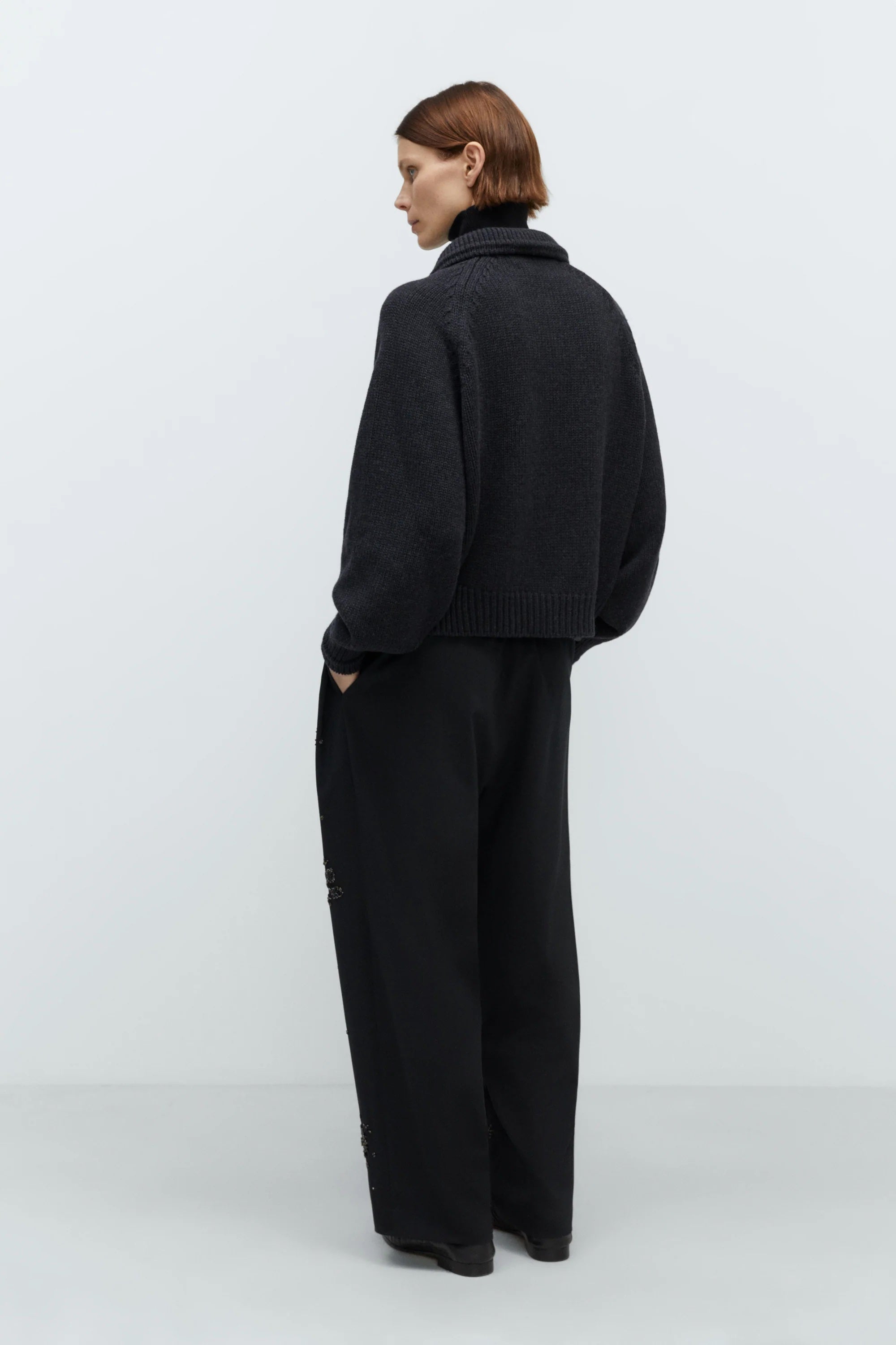 CORDERA MERINO WOOL COLLAR CARDIGAN