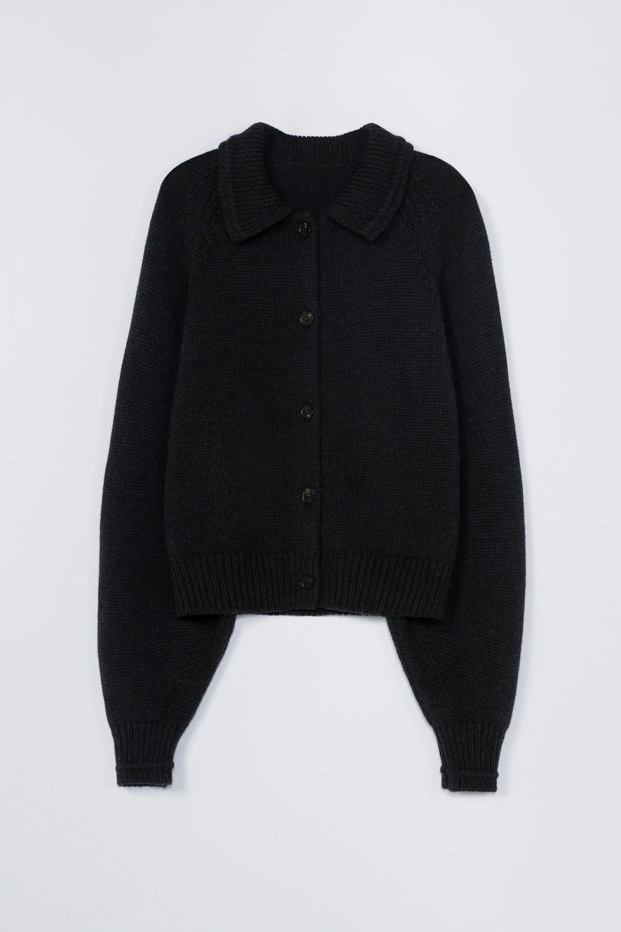 CORDERA MERINO WOOL COLLAR CARDIGAN