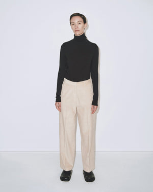 MIJEONG PARK ROLL NECK TOP IN BLACK