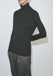 MIJEONG PARK ROLL NECK TOP IN CHARCOAL