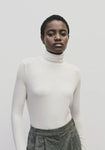 MIJEONG PARK ROLL NECK TOP IN WHITE
