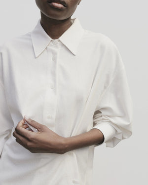 MIJEONG PARK TEXTURED OVERSIZED SHIRT IVORY