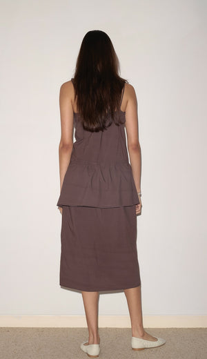 DEIJI STUDIOS PEPLUM DRESS