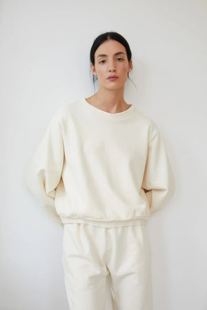 WOL HIDE EASY SWEATSHIRT IN NATURAL