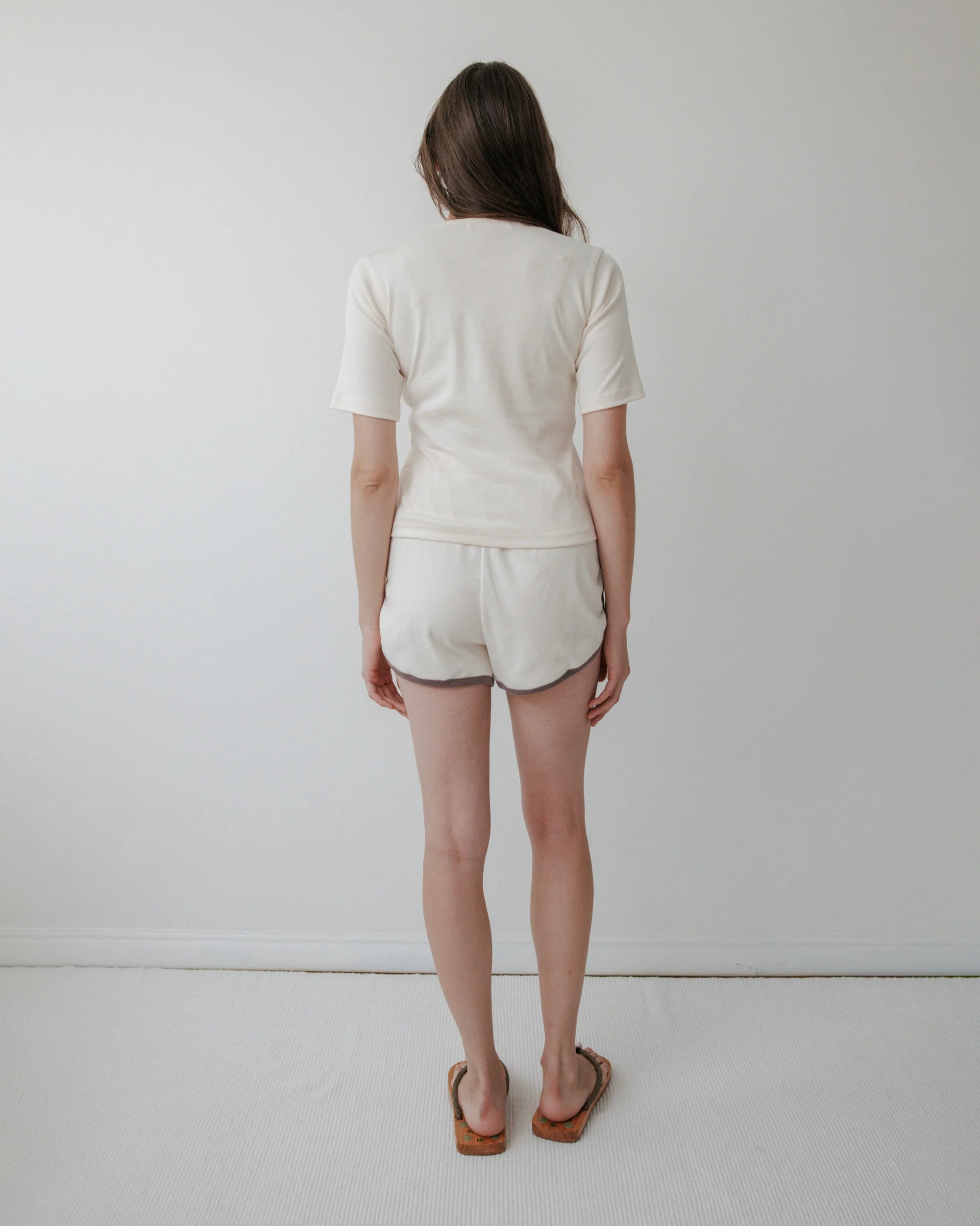 WOL HIDE RIB TEE IN NATURAL