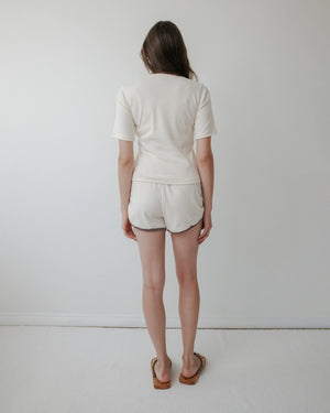 WOL HIDE RIB TEE IN NATURAL