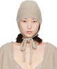 BASERANGE TIER HOOD IN SAND RECYCLED CASHMERE