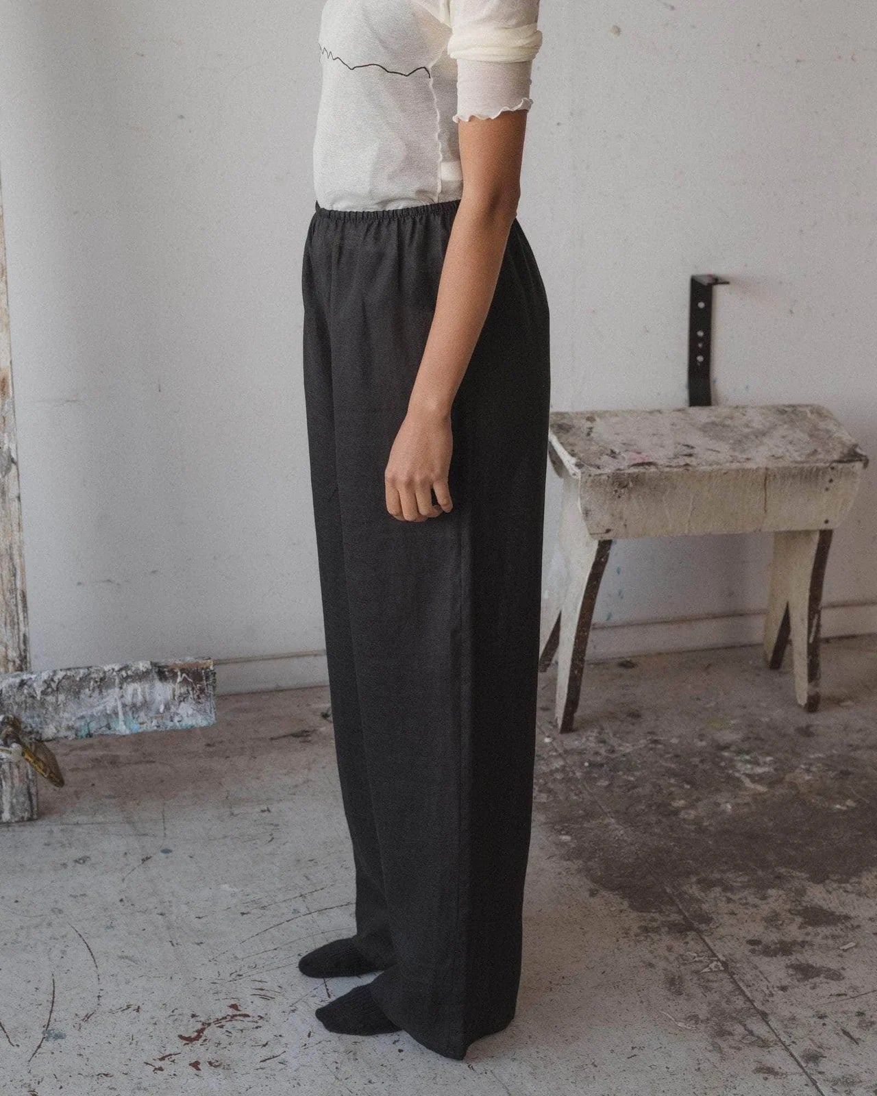 BASERANGE STOA PANT IN SHEER LINEN