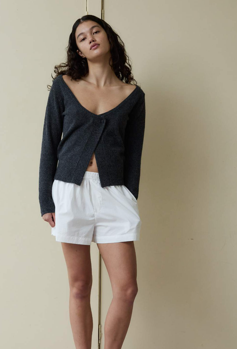 DEIJI ASYMMETRIC KNIT CARDI