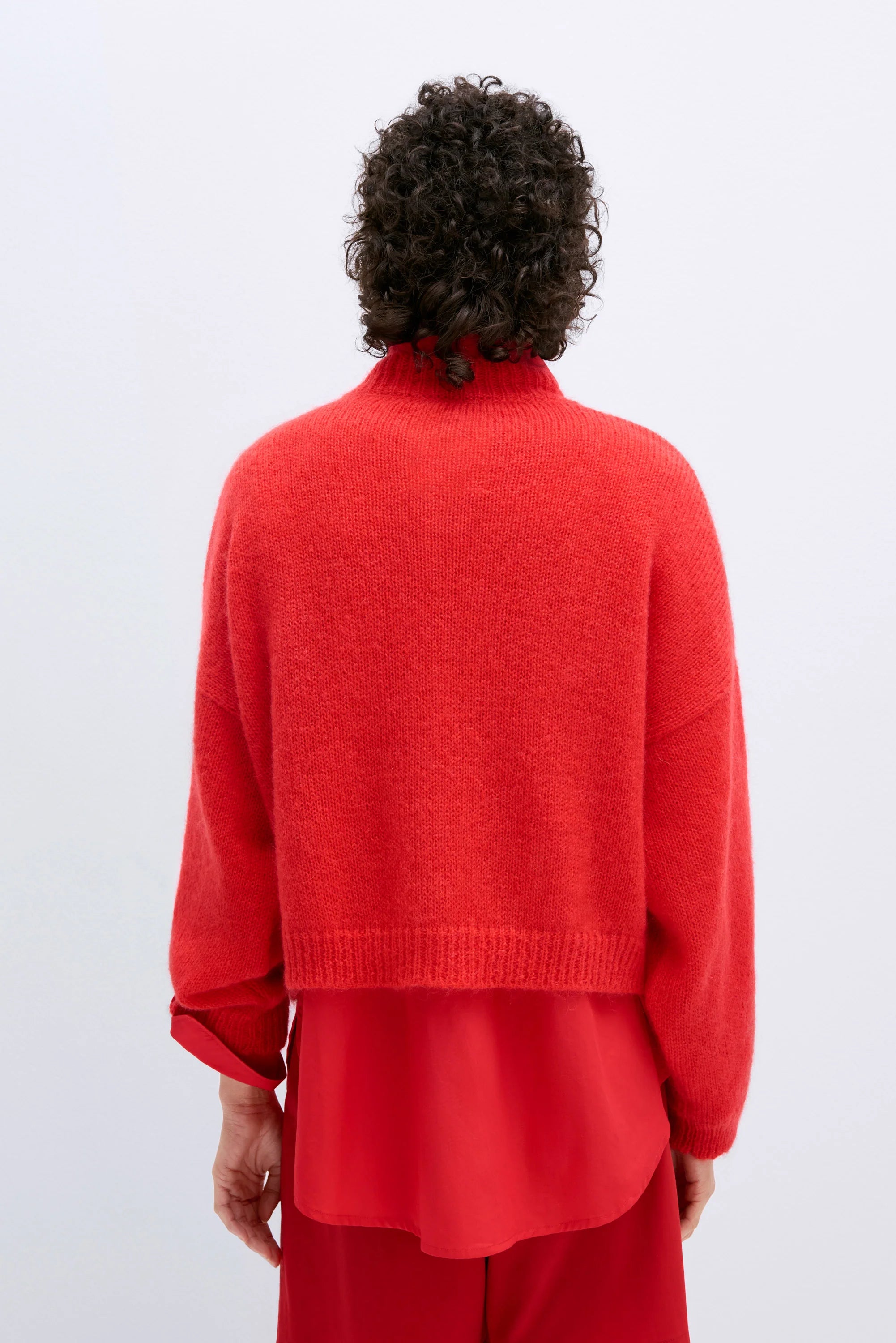 CORDERA MOHAIR SWEATER IN RED