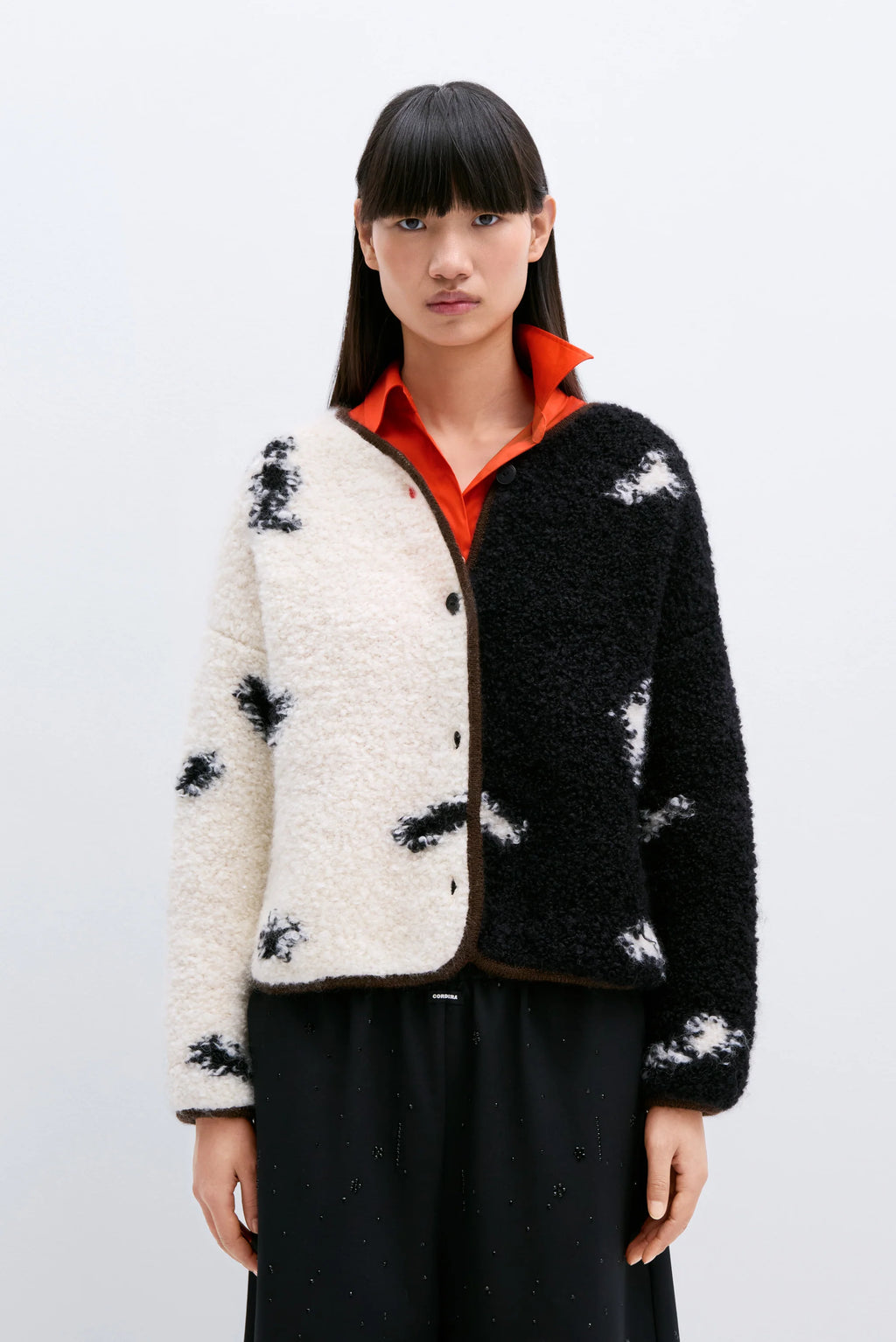 CORDERA WOOL & MOHAIR BLOTCH CARDIGAN