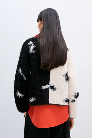 CORDERA WOOL & MOHAIR BLOTCH CARDIGAN