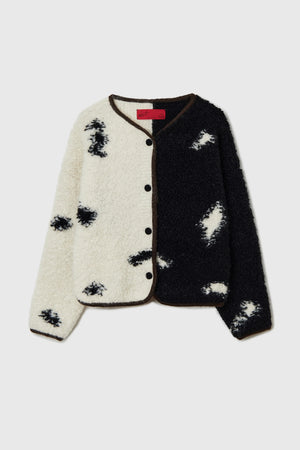 CORDERA WOOL & MOHAIR BLOTCH CARDIGAN