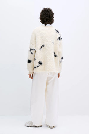 CORDERA WOOL & MOHAIR BLOTCH SWEATER