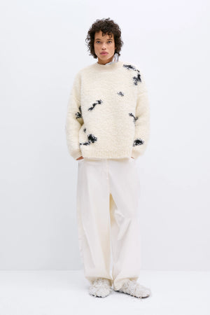 CORDERA WOOL & MOHAIR BLOTCH SWEATER