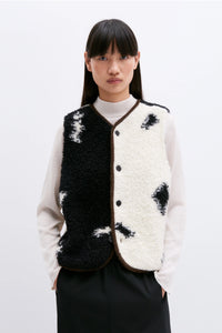 CORDERA WOOL & MOHAIR BLOTCH WAISTCOAT