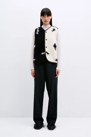 CORDERA WOOL & MOHAIR BLOTCH WAISTCOAT