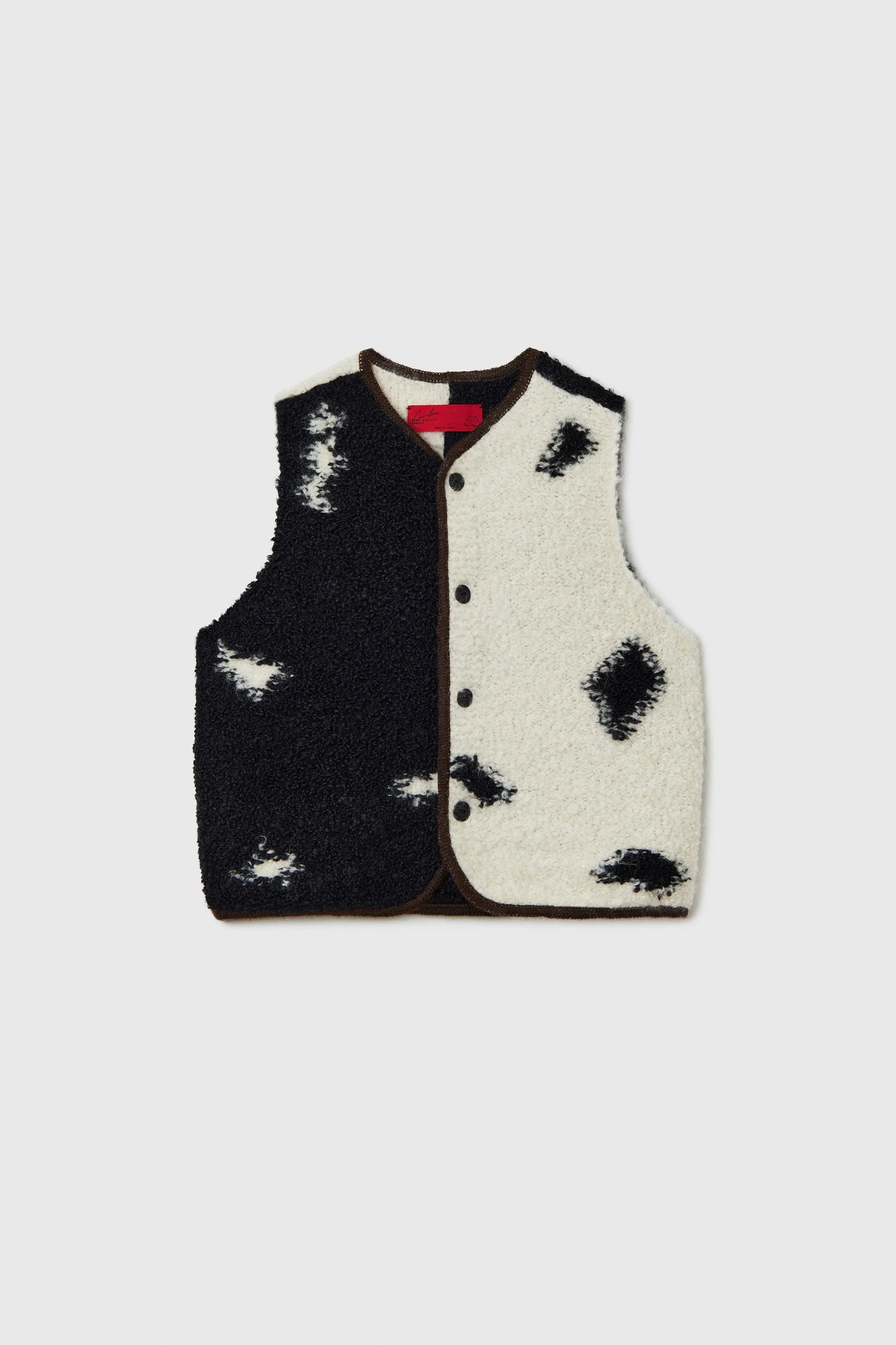 CORDERA WOOL & MOHAIR BLOTCH WAISTCOAT