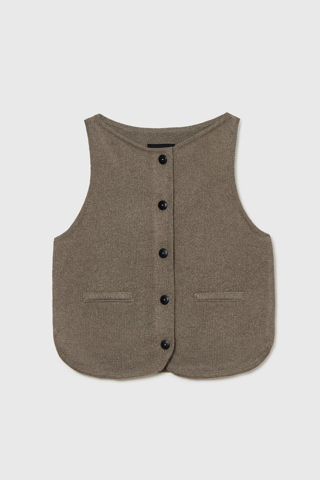 CORDERA BOAT NECK WAISTCOAT TAUPE