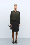 CORDERA COTTON & CASHMERE CARDIGAN DARK MOSS