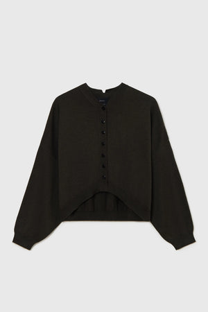CORDERA COTTON & CASHMERE CARDIGAN DARK MOSS