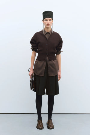 CORDERA MERINO & CASHMERE CARDIGAN BROWN