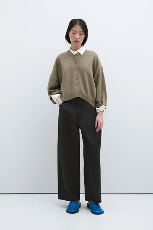 CORDERA COTTON & CASHMERE CARDIGAN IN TAUPE