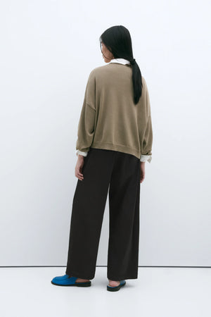 CORDERA COTTON & CASHMERE CARDIGAN IN TAUPE
